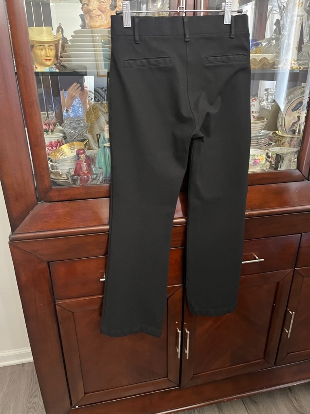 Black womens Dress Pants - Classic Straight Leg - Picture 3 of 4